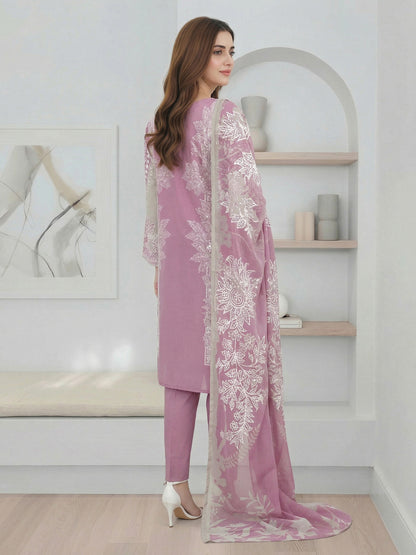 3 Piece Lawn Suit- Embroidered (Pret)