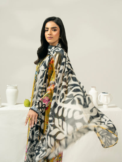 3 Piece Cambric Suit-Embroidered (Pret)