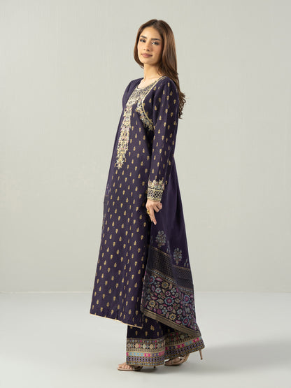 3 Piece Khaddar Suit- Embroidered (Pret)
