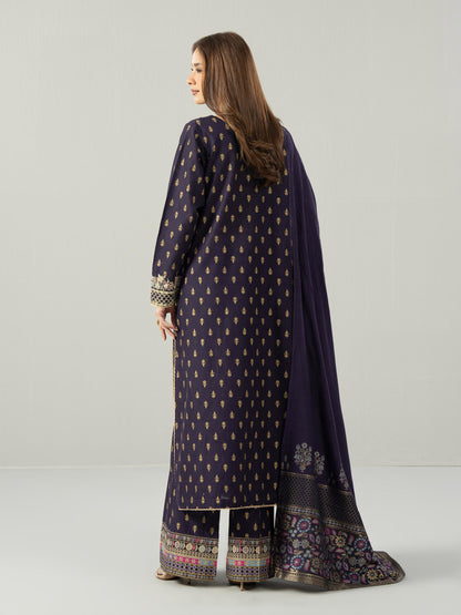 3 Piece Khaddar Suit- Embroidered (Pret)