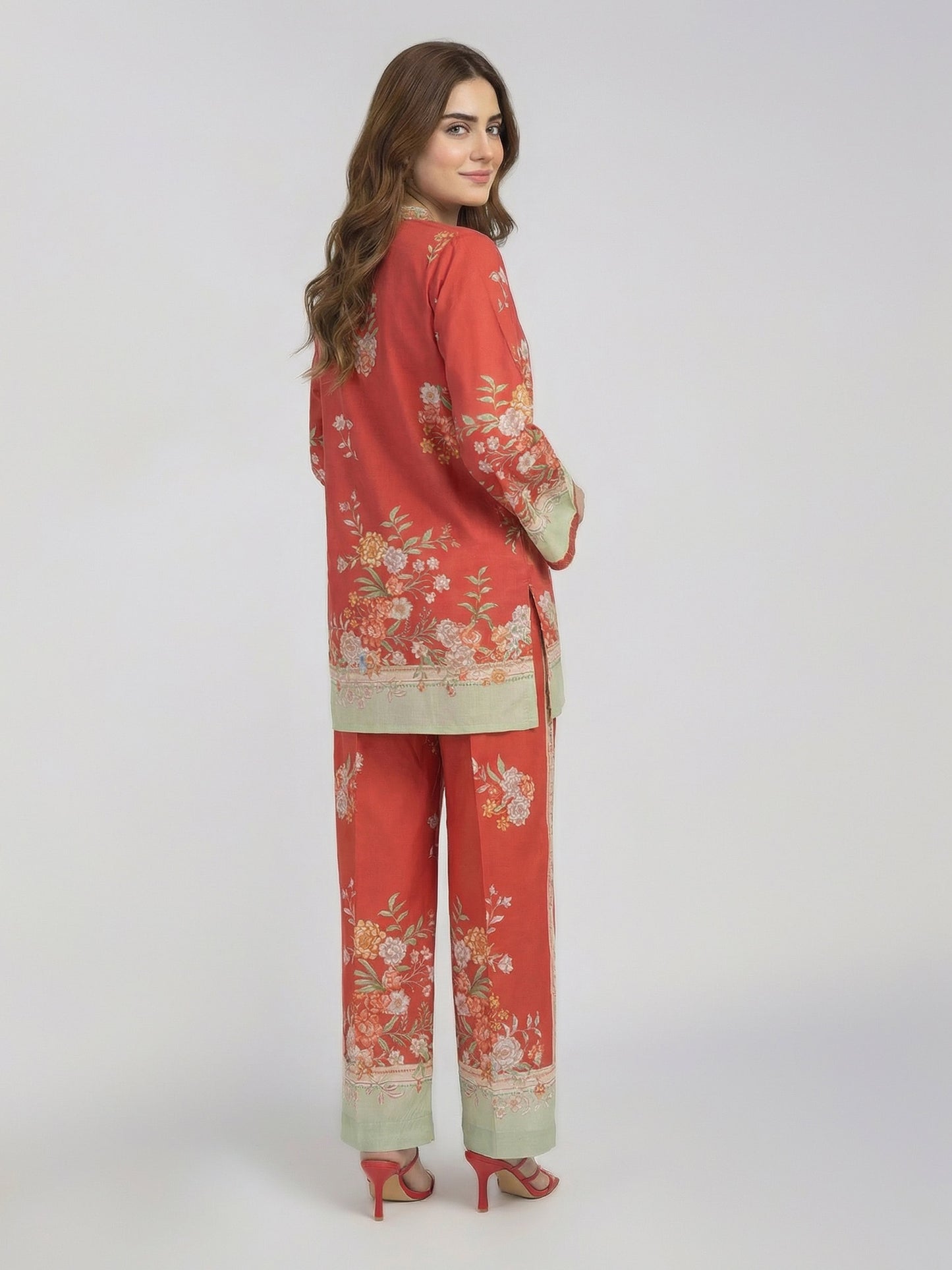 Viscose Slub Co-ord set- Embroidered