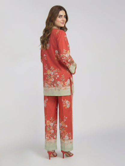 Viscose Slub Co-ord set- Embroidered