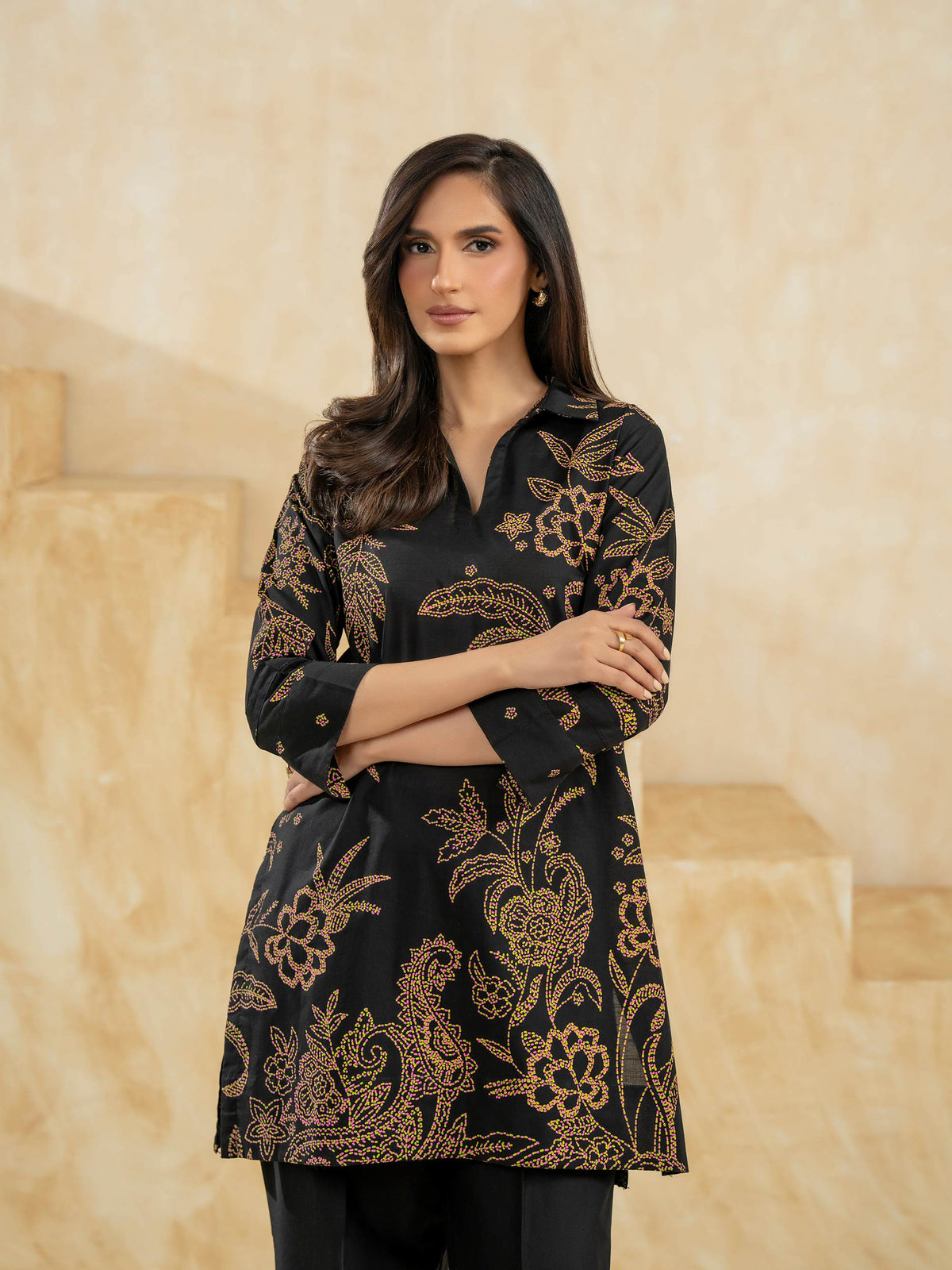 Lawn Co-ord Set-Paste Print (Pret)