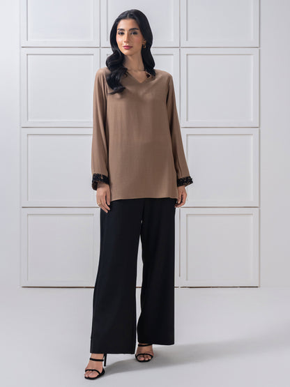 Embroidered Silk-Top