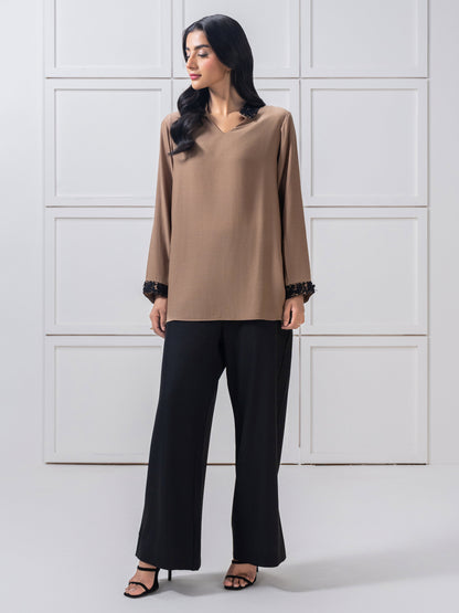 Embroidered Silk-Top