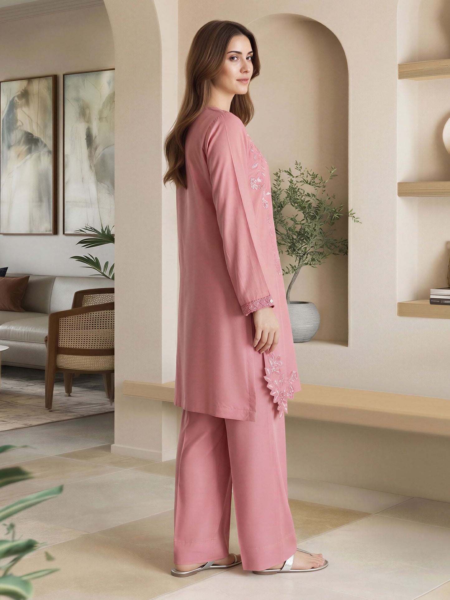 2 Piece Lawn Suit- Embroidered (Pret)