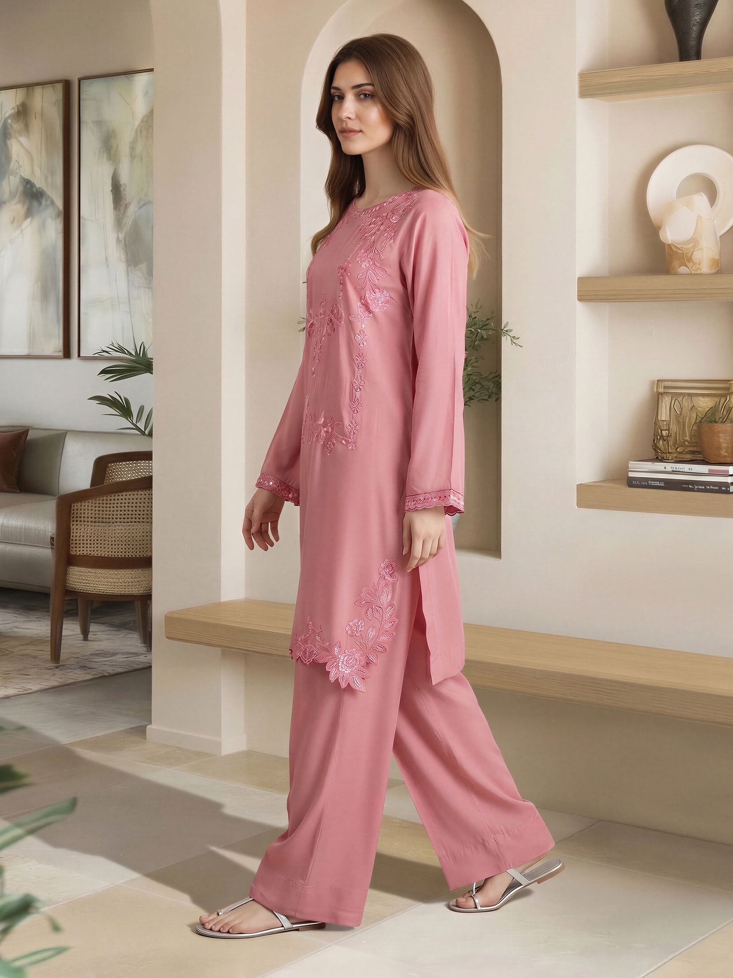 2 Piece Lawn Suit- Embroidered (Pret)