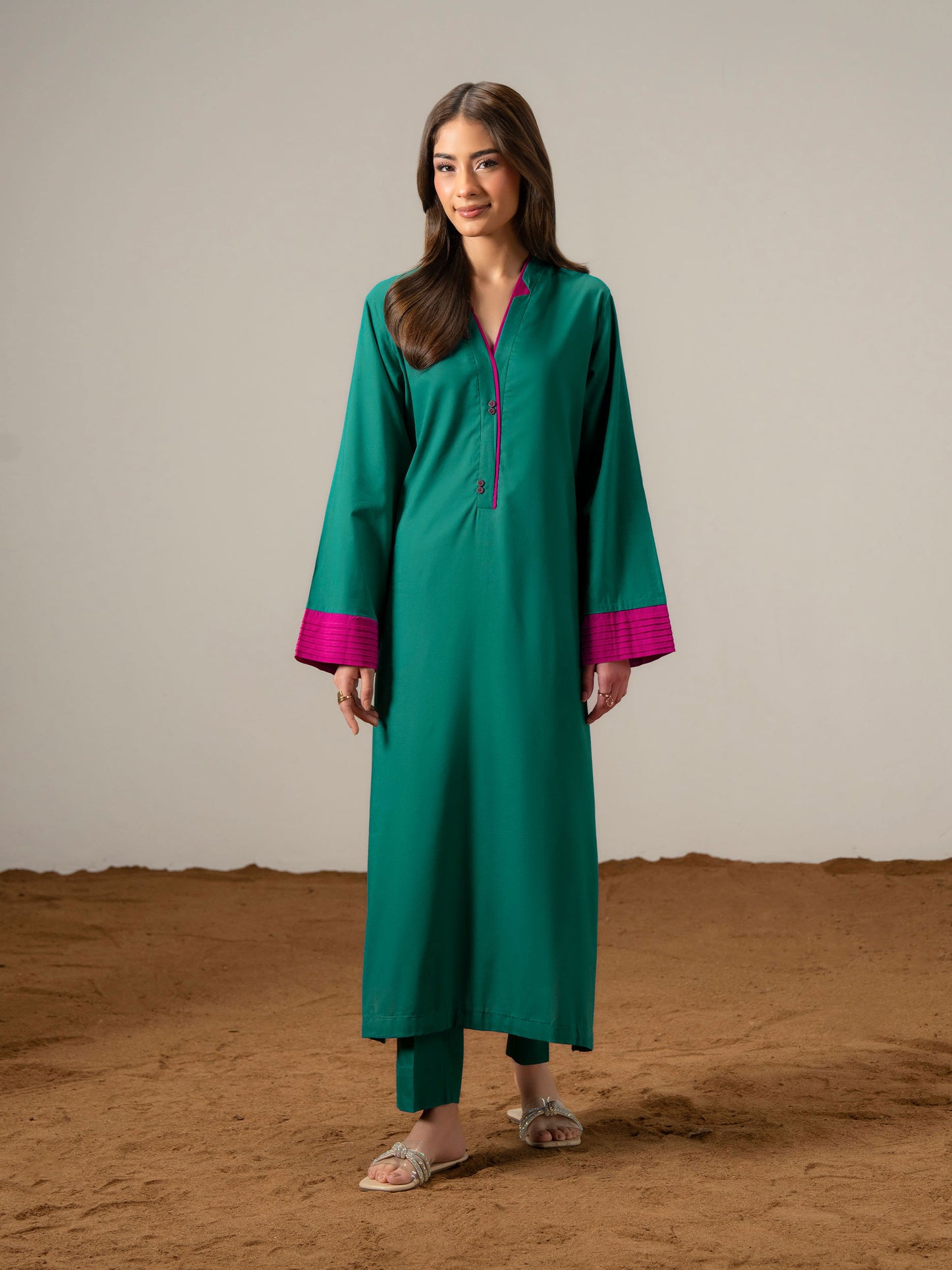 2 Piece Viscose Suit-Dyed (Pret)