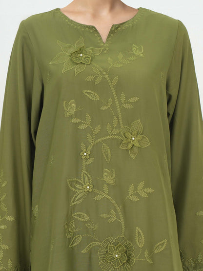 Viscose Slub Co-ord set- Embroidered