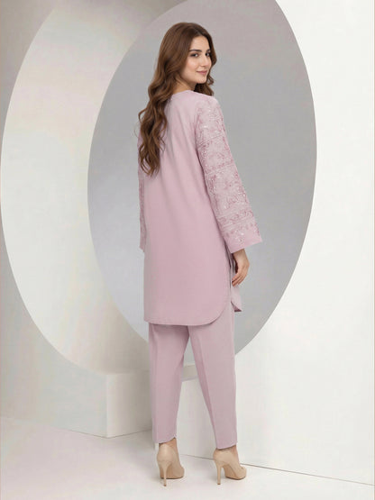 2 Piece Viscose Cotton Suit- Embroidered (Pret)