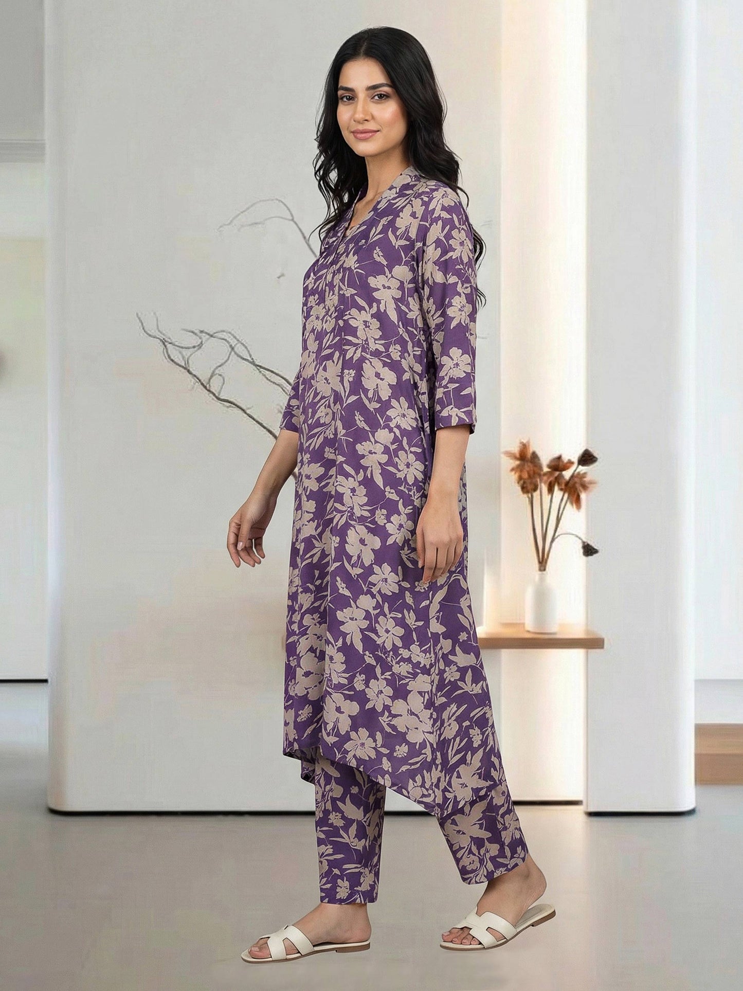 2 Piece Silk Suit- Embroidered (Pret)