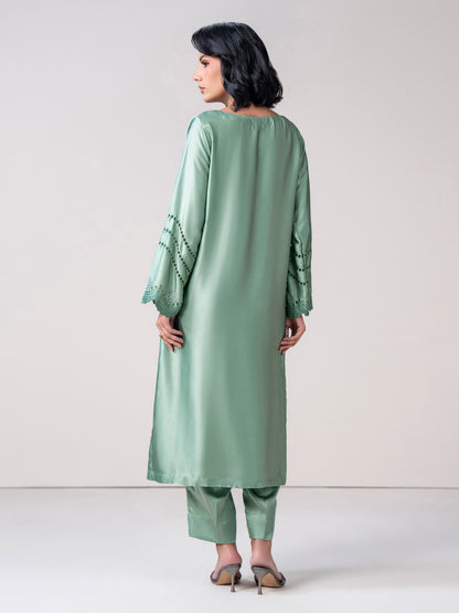 2 Piece Silk Suit- Embroidered (Pret)