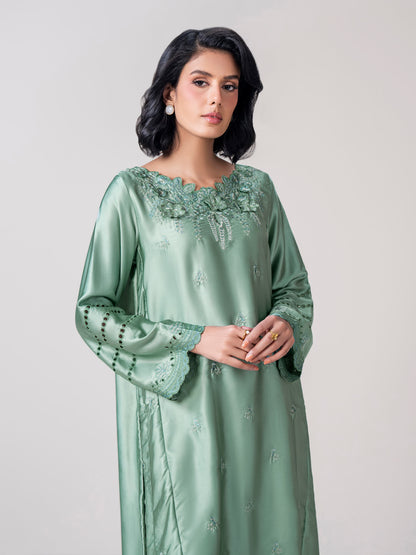 2 Piece Silk Suit- Embroidered (Pret)