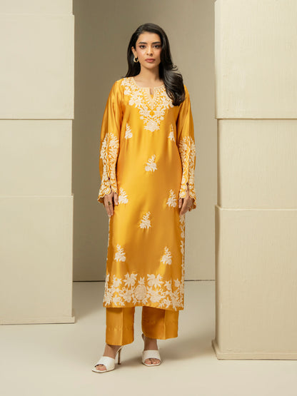 2 Piece Silk Suit-Embroidered (Pret)