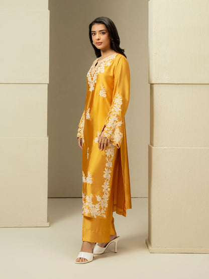 2 Piece Silk Suit-Embroidered (Pret)