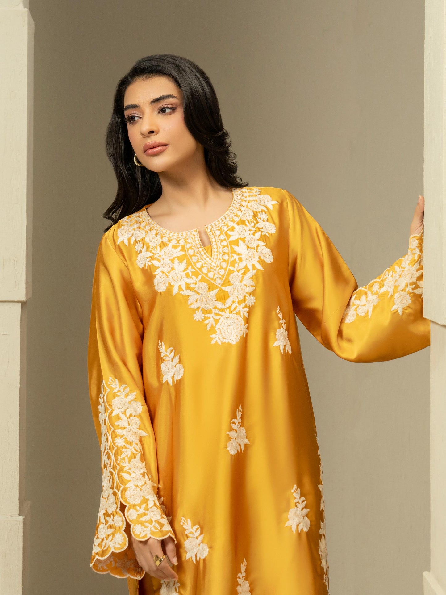 2 Piece Silk Suit-Embroidered (Pret)
