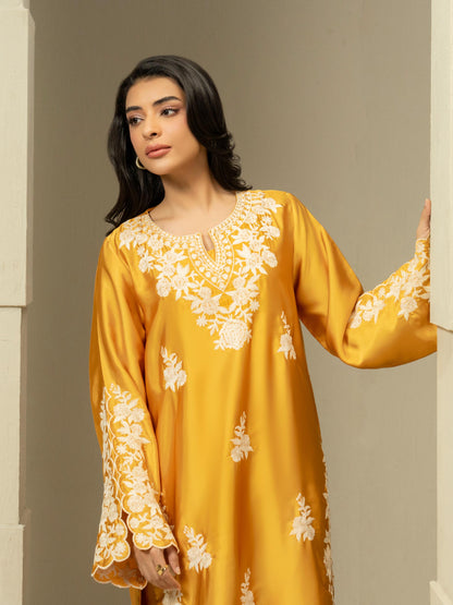 2 Piece Silk Suit-Embroidered (Pret)