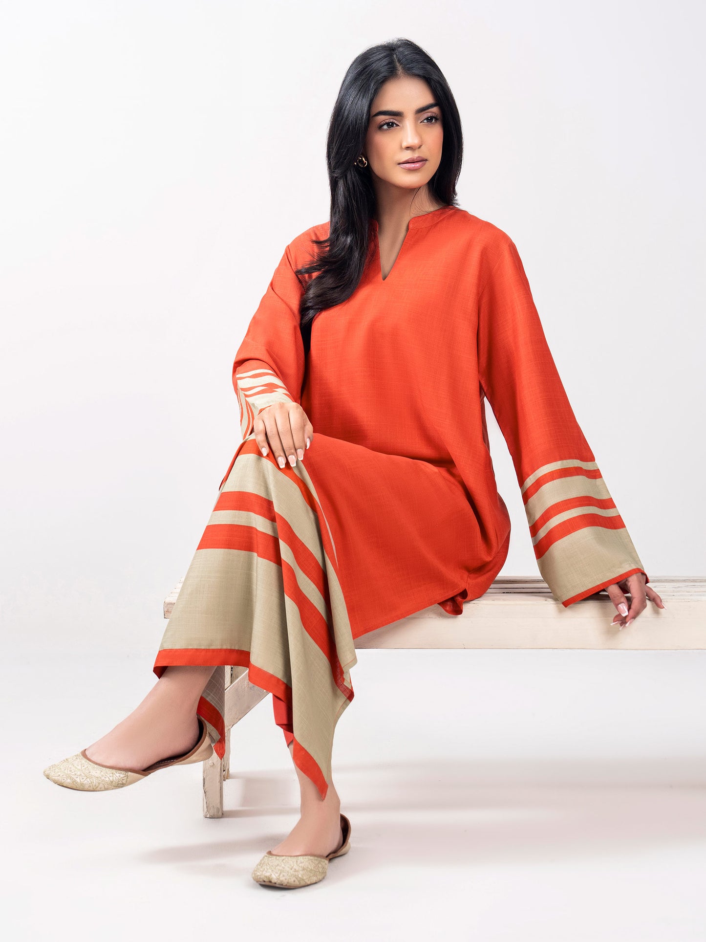 2 Piece Viscose Slub Suit (Pret)