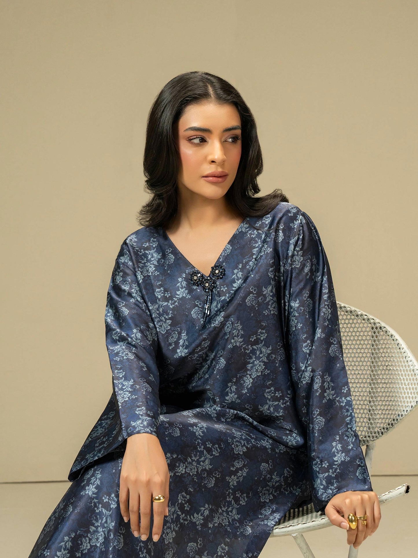 2 Piece Silk Suit-Printed (Pret)