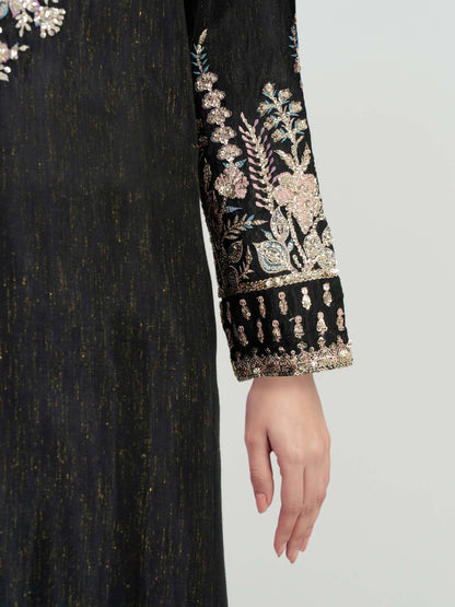 3 Piece Viscose Glitter Suit- Embroidered (Pret)