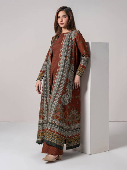 2 Piece Cardigan Khaddar Suit (Pret)