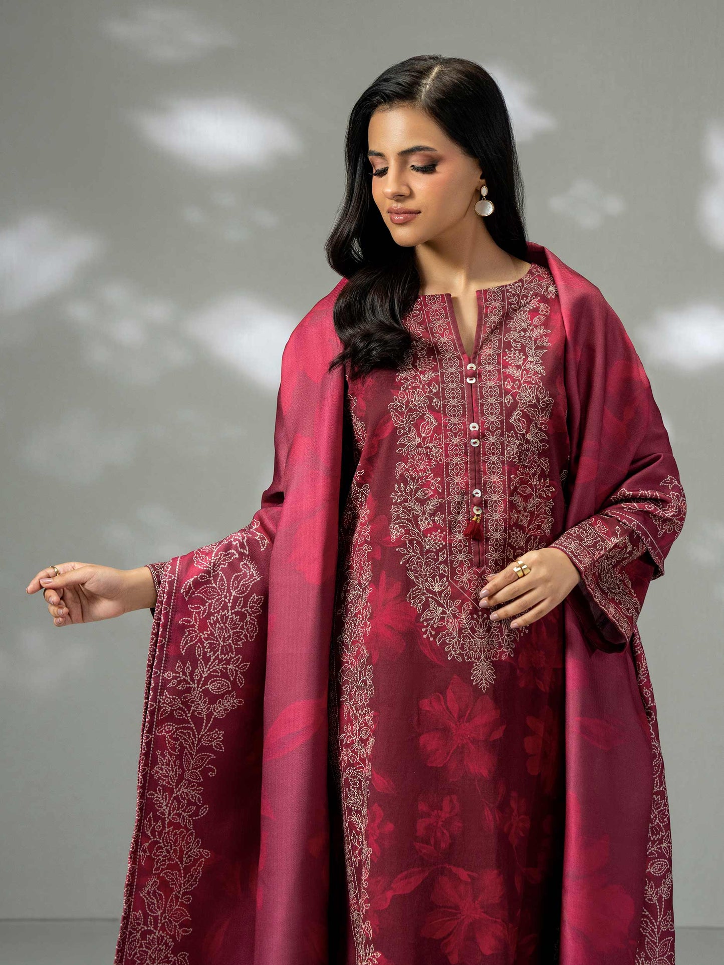 3-Piece Khaddar Suit (Pret)