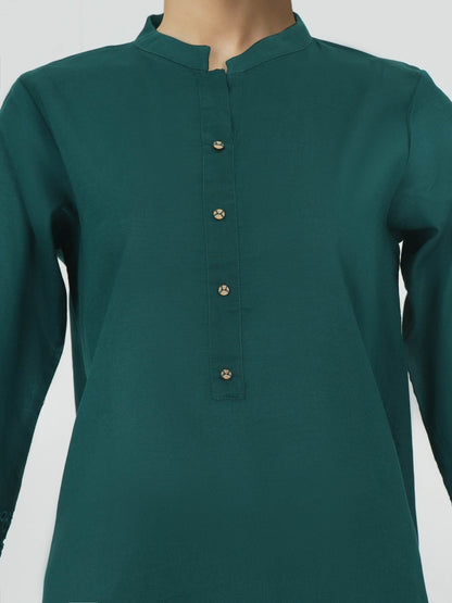 2 Piece Dobby Suit- Embroidered (Pret)