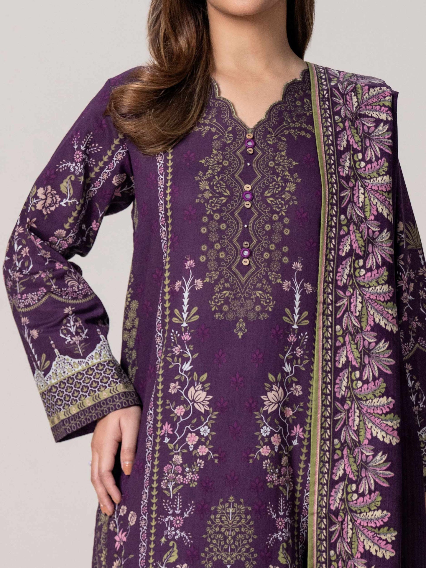 3 Piece Khaddar Suit (Pret)