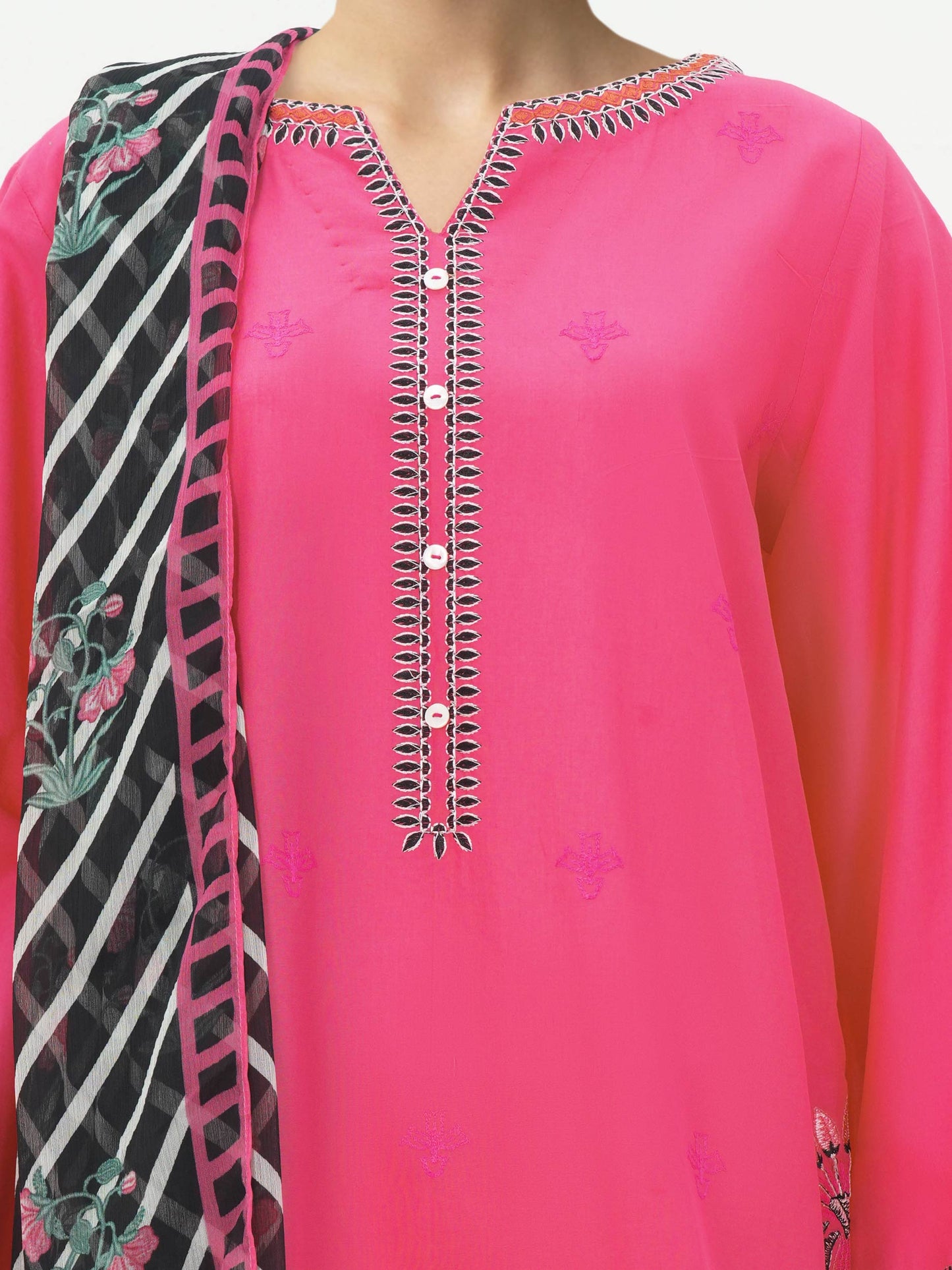 3 Piece Lawn Suit- Embroidered (Pret)
