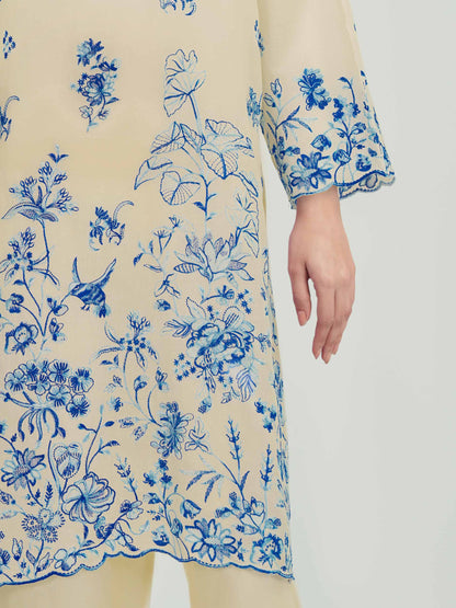 3-Piece Dobby Suit-Embroidered (Pret)