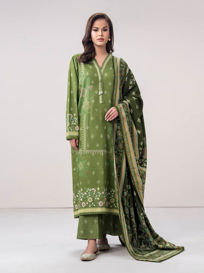 3 Piece Khaddar Suit- Embroidered (Pret)