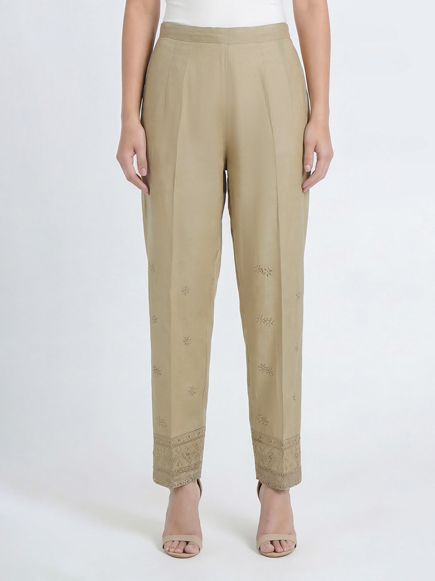 Cambric Trousers- Embroidered (Pret)