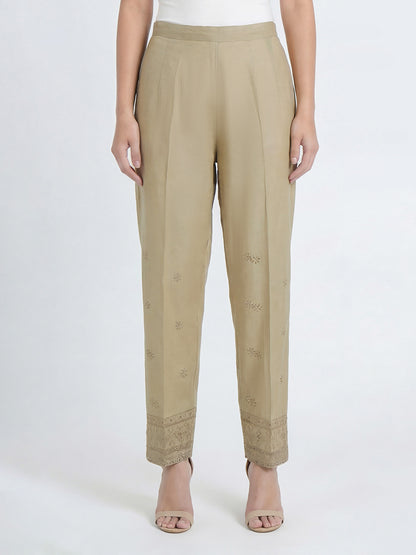 Cambric Trousers- Embroidered (Pret)