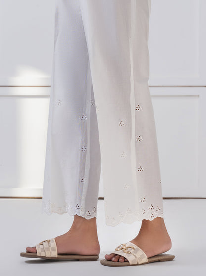 Cambric Trousers-Embroidered (Pret)