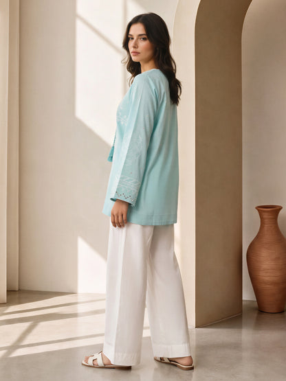 Yarn Dyed Kurti- Embroidered (Pret)