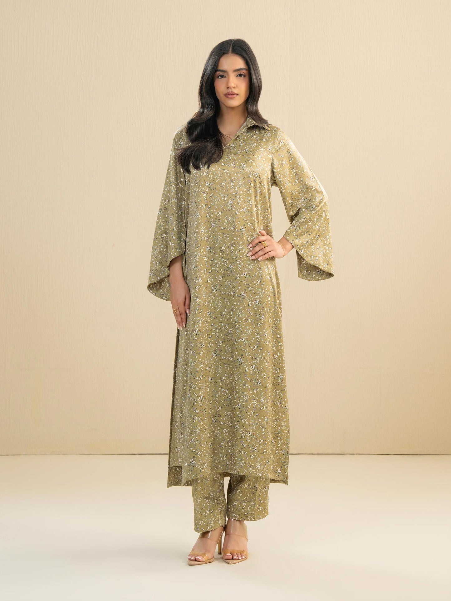 2 Piece Silk Suit-Printed (Pret)