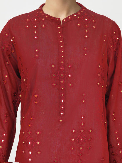 2 Piece Lawn Glitter Suit- Embroidered (Pret)