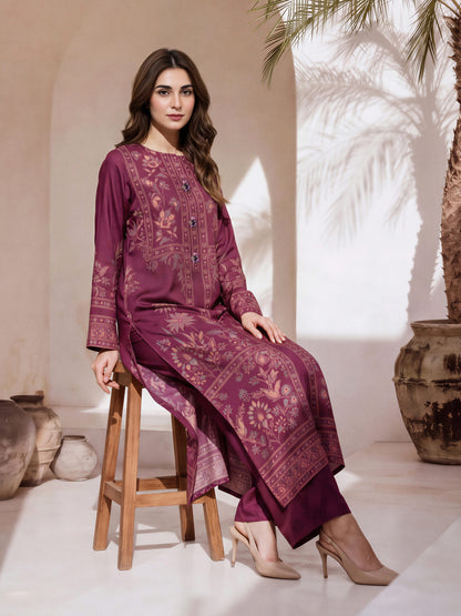 2 Piece Silk Suit- Embellished (Pret)