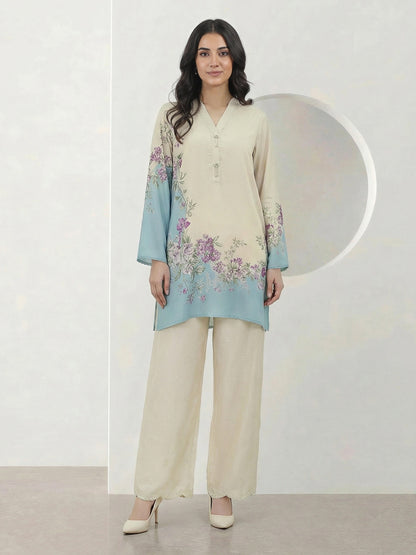 2 Piece Silk Suit- Embroidered (Pret)