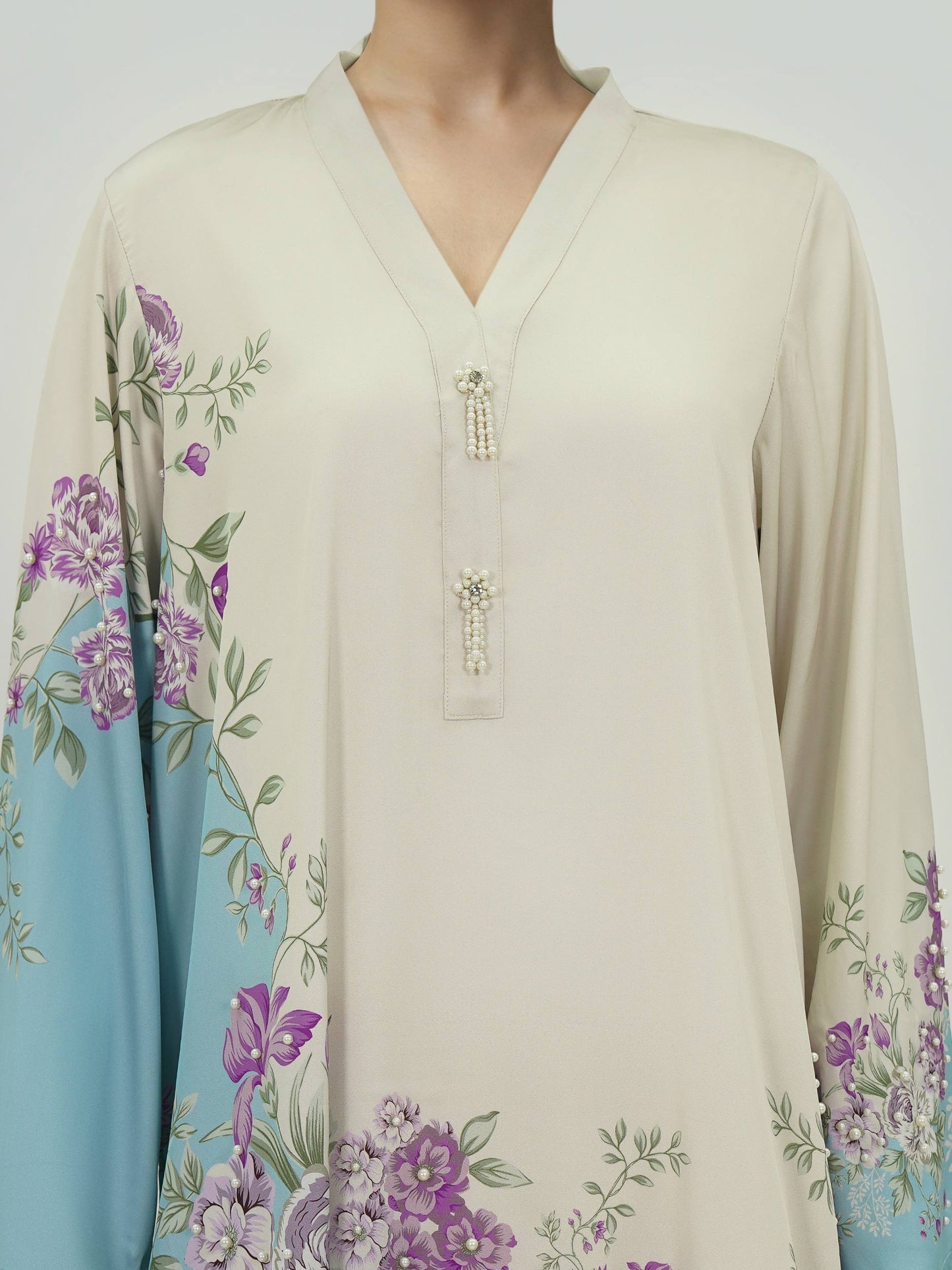 2 Piece Silk Suit- Embroidered (Pret)