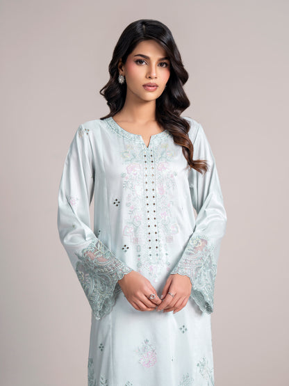 2 Piece Net Suit-Embroidered  (Pret)