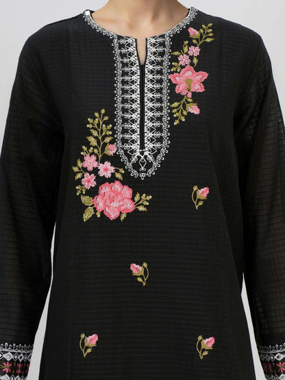 3 Piece Lawn Texture Suit- Embroidered (Pret)