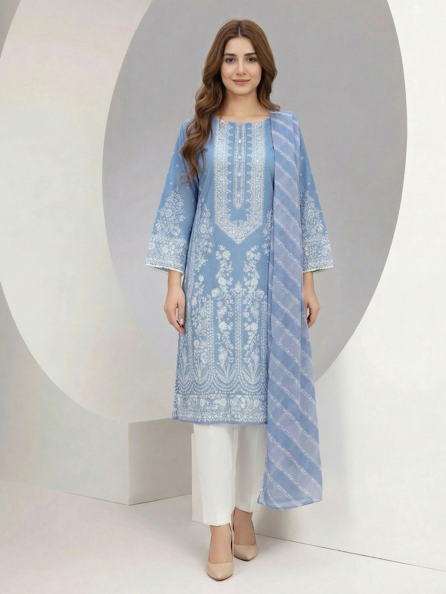 2 Piece Cambric Suit (Pret)