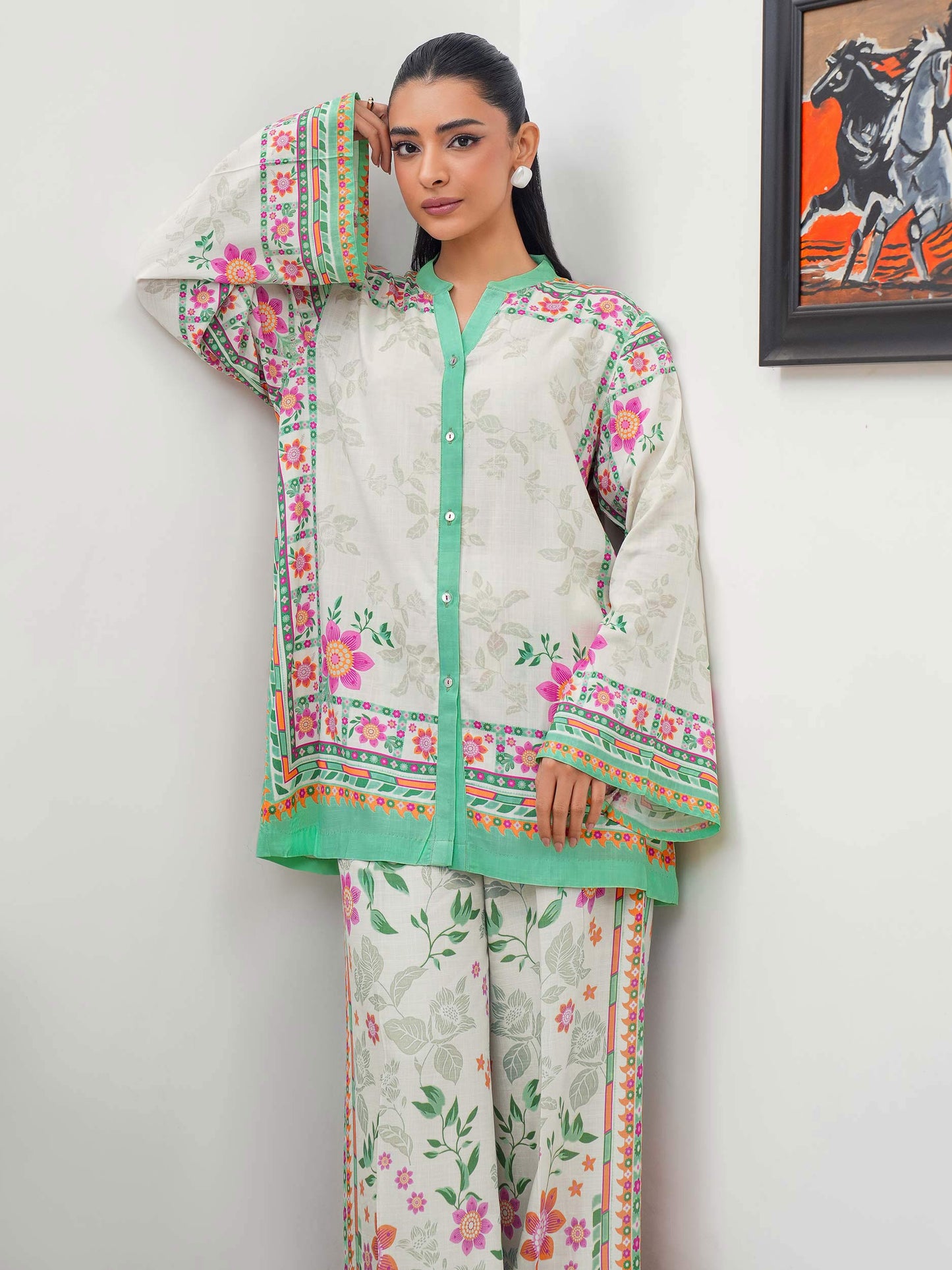 Viscose Co-ord Set-Printed (Pret)