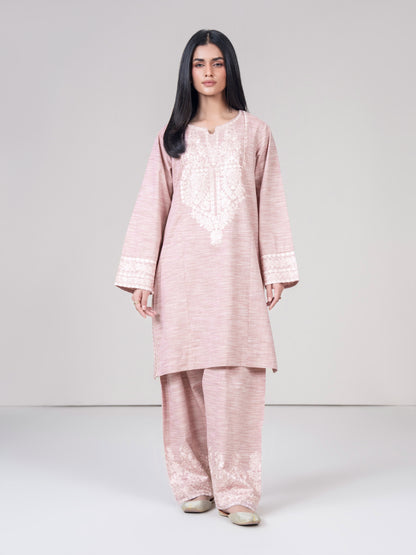 2 Piece Yarn-Dyed Suit- Embroidered (Pret)