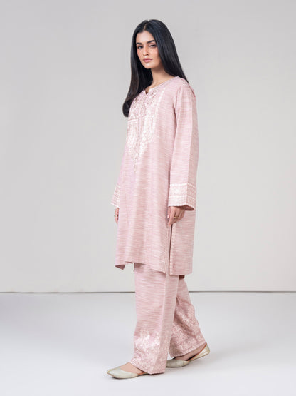 2 Piece Yarn-Dyed Suit- Embroidered (Pret)