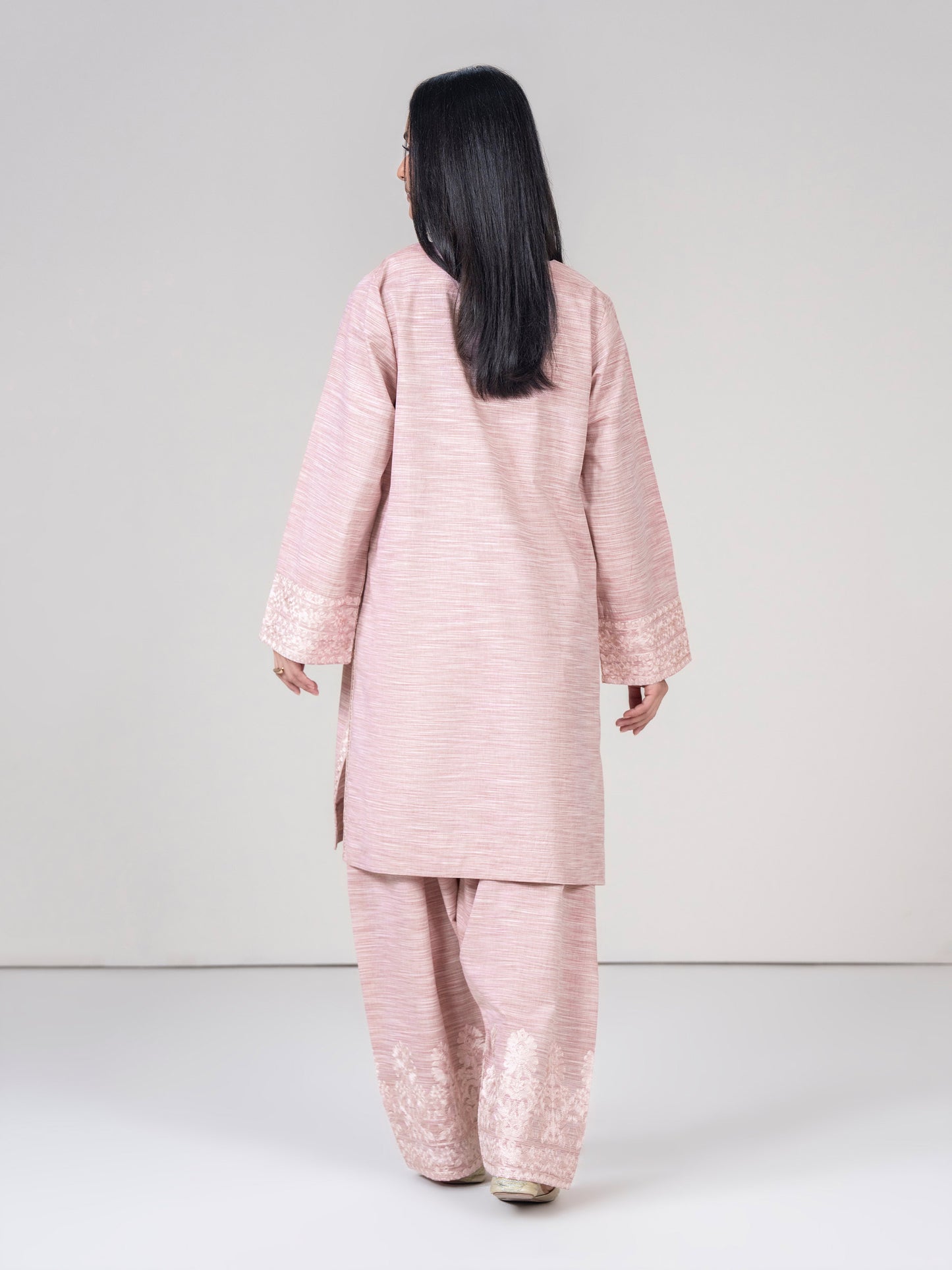 2 Piece Yarn-Dyed Suit- Embroidered (Pret)