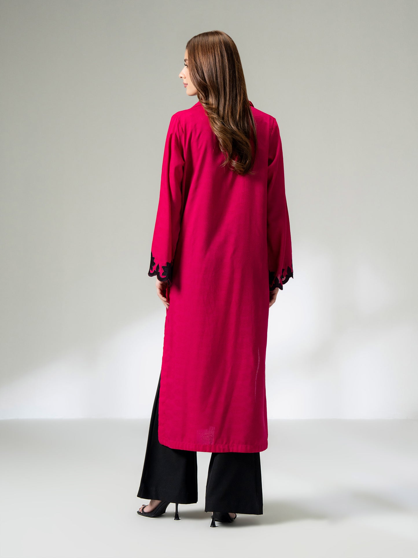 Self Jacquard Shirt- Embroidered (Pret)