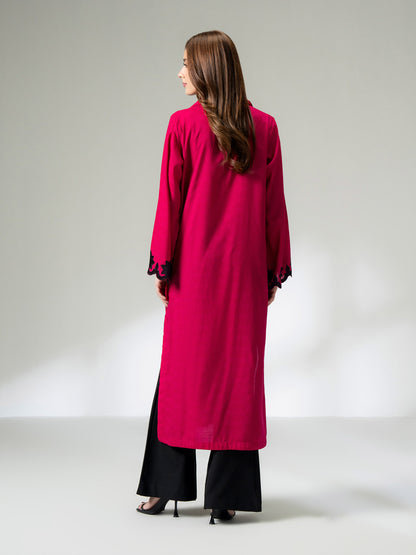 Self Jacquard Shirt- Embroidered (Pret)