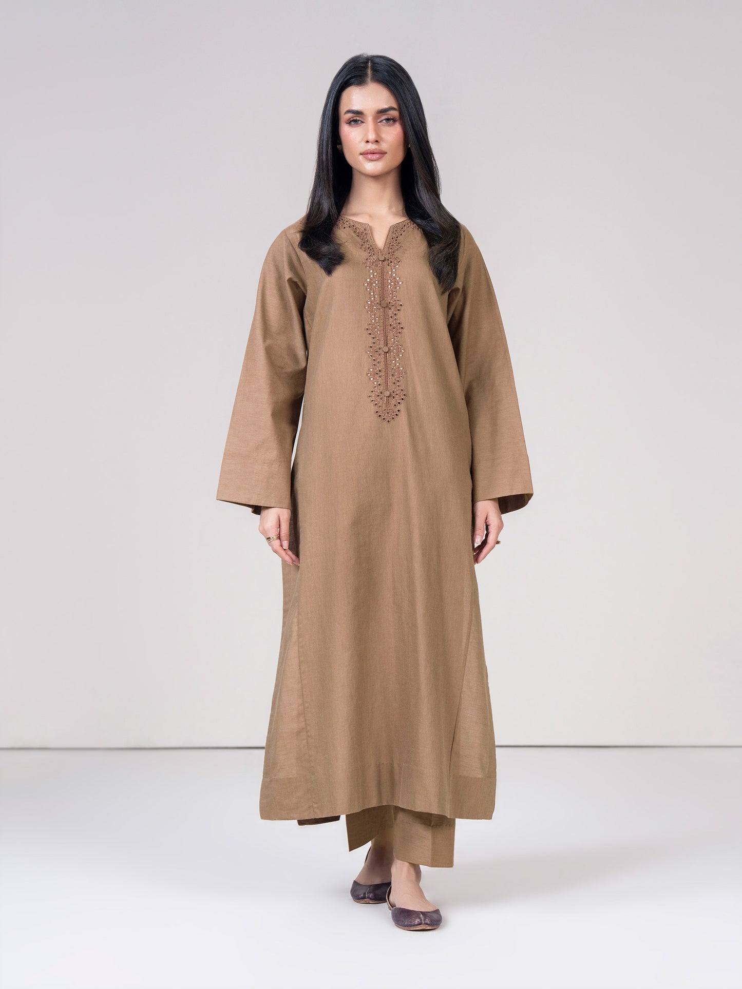 2 Piece Yarn Dyed Suit- Embroidered (Pret)